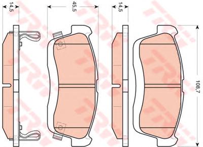 Комплект тормозных колодок, дисковый тормоз TRW GDB3430