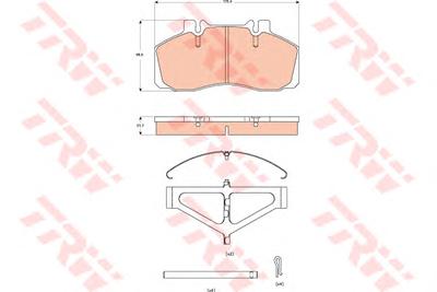 Комплект тормозных колодок, дисковый тормоз TRW