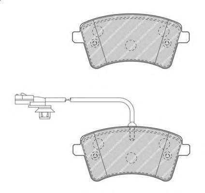 Комплект тормозных колодок, дисковый тормоз FERODO