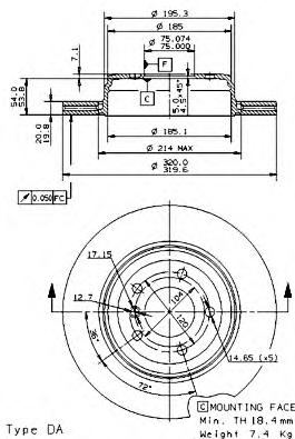 Тормозной диск BREMBO