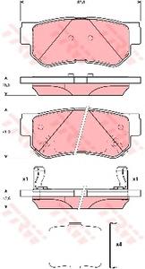 Комплект тормозных колодок, дисковый тормоз TRW GDB3432