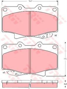 Комплект тормозных колодок, дисковый тормоз TRW GDB1154