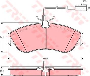 Комплект тормозных колодок, дисковый тормоз TRW GDB1426