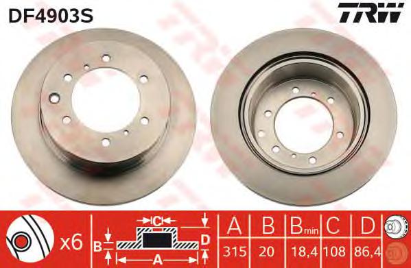 Тормозной диск TRW