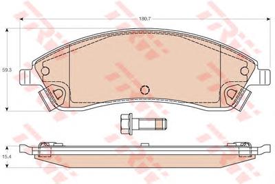 Комплект тормозных колодок, дисковый тормоз TRW GDB4451