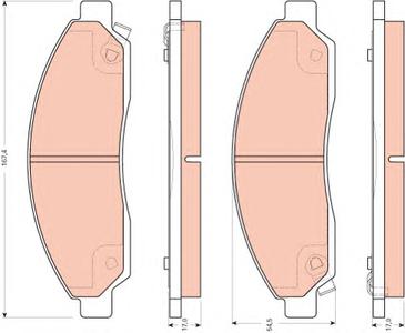 Комплект тормозных колодок, дисковый тормоз TRW GDB3466