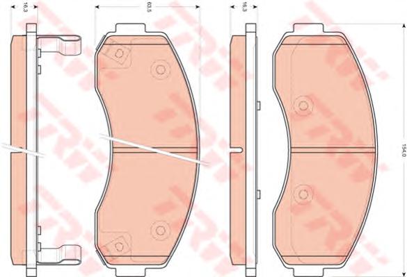 Комплект тормозных колодок, дисковый тормоз TRW