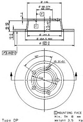 Тормозной диск BREMBO