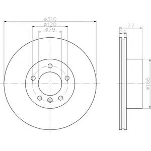 Тормозной диск TEXTAR 98200 1225 0 1