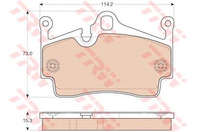 Комплект тормозных колодок, дисковый тормоз TRW GDB1961