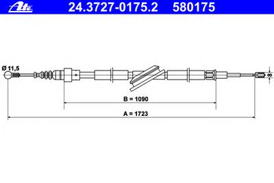 Трос ручника ATE 24.3727-0175.2