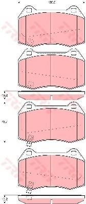 Комплект тормозных колодок, дисковый тормоз TRW