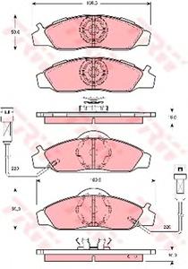 Комплект тормозных колодок, дисковый тормоз TRW GDB3134
