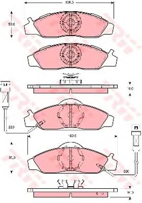 Комплект тормозных колодок, дисковый тормоз TRW