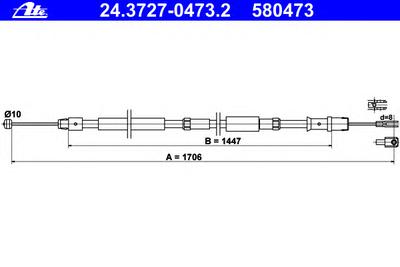Трос ручника ATE 24.3727-0473.2