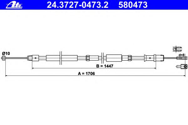 Трос ручника ATE