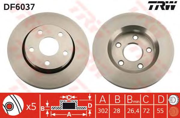 Тормозной диск TRW