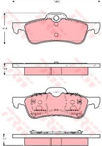 Комплект тормозных колодок, дисковый тормоз TRW GDB1477