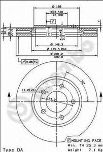 Тормозной диск BREMBO 09.8977.11
