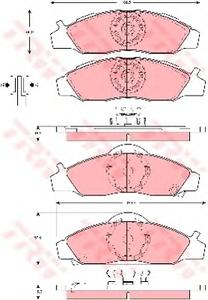 Комплект тормозных колодок, дисковый тормоз TRW GDB3281