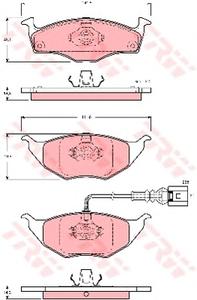 Комплект тормозных колодок, дисковый тормоз TRW GDB1474