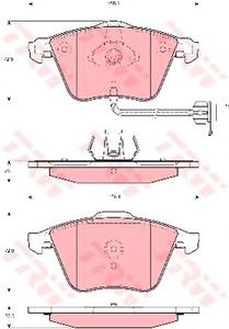 Комплект тормозных колодок, дисковый тормоз TRW GDB1689