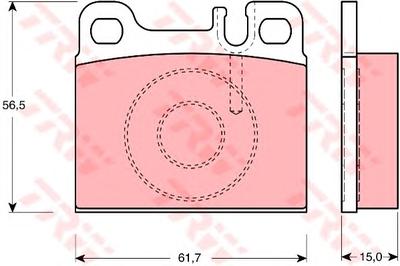 Комплект тормозных колодок, дисковый тормоз TRW GDB1331