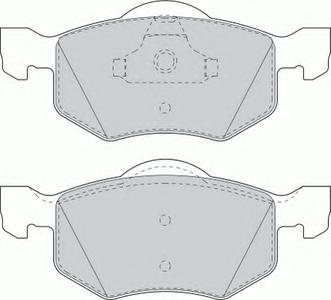 Комплект тормозных колодок, дисковый тормоз FERODO FDB1571