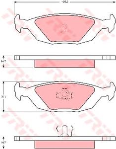 Комплект тормозных колодок, дисковый тормоз TRW GDB392