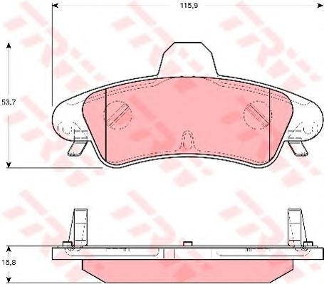 Комплект тормозных колодок, дисковый тормоз TRW