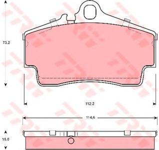 Комплект тормозных колодок, дисковый тормоз TRW GDB1395