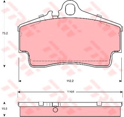 Комплект тормозных колодок, дисковый тормоз TRW