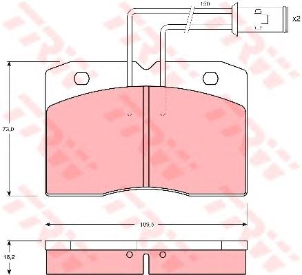 Комплект тормозных колодок, дисковый тормоз TRW
