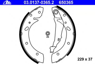 Комплект тормозных колодок ATE 03.0137-0365.2