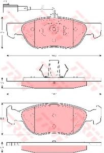 Комплект тормозных колодок, дисковый тормоз TRW GDB1486
