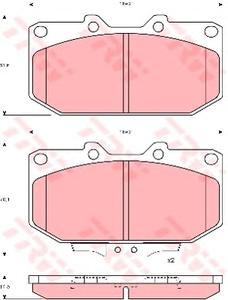 Комплект тормозных колодок, дисковый тормоз TRW GDB1006