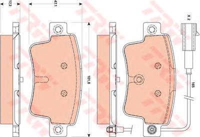 Комплект тормозных колодок, дисковый тормоз TRW GDB1872