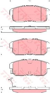 Комплект тормозных колодок, дисковый тормоз TRW GDB3357