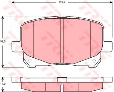Комплект тормозных колодок, дисковый тормоз TRW GDB3248