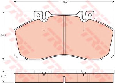 Комплект тормозных колодок, дисковый тормоз TRW GDB1695