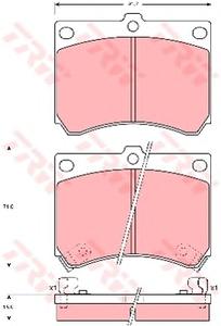 Комплект тормозных колодок, дисковый тормоз TRW GDB1029