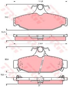 Комплект тормозных колодок, дисковый тормоз TRW GDB4089