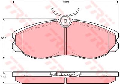 Комплект тормозных колодок, дисковый тормоз TRW GDB3313