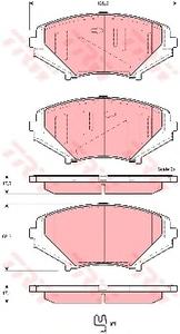 Комплект тормозных колодок, дисковый тормоз TRW GDB3356