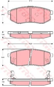 Комплект тормозных колодок, дисковый тормоз TRW GDB3260