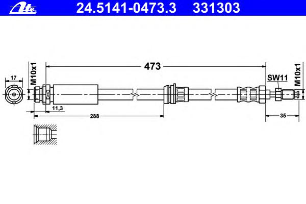 Тормозной шланг ATE