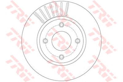 Тормозной диск TRW DF6142