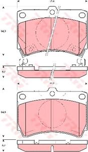 Комплект тормозных колодок, дисковый тормоз TRW GDB3206