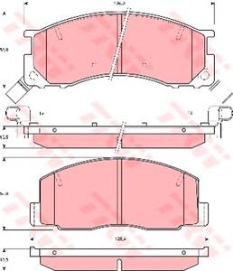 Комплект тормозных колодок, дисковый тормоз TRW GDB3086