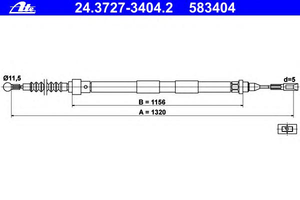 Трос ручника ATE